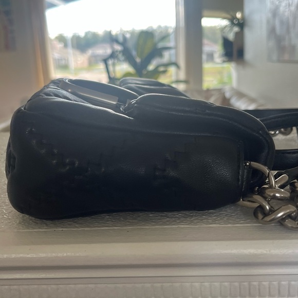 Marc Jacobs J Marc Black Quilted Mini Shulder/Crossbody Bag with Silver Chain - Picture 7 of 11